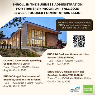 Business Administration ADT Year 1 - Fall 2025 Courses