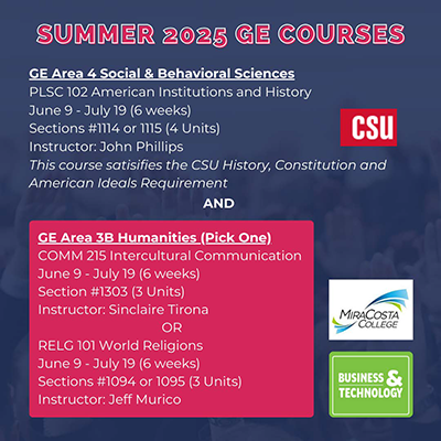 Business Administration ADT- Summer 2025 Courses