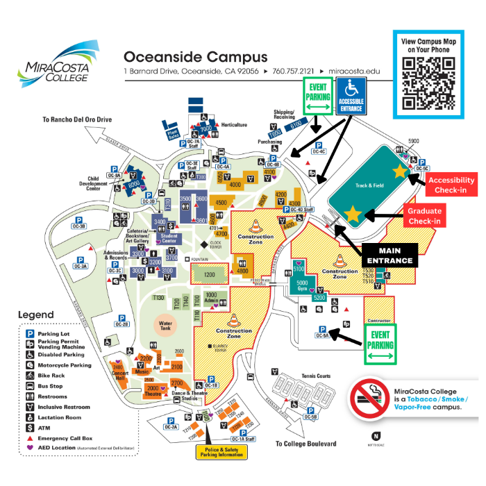 Mira Costa College Summer 2024 Courses Adele Fernandina   Commencement Map 